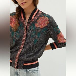 Anthropologie Bl-nk floral bomber jacket, XS